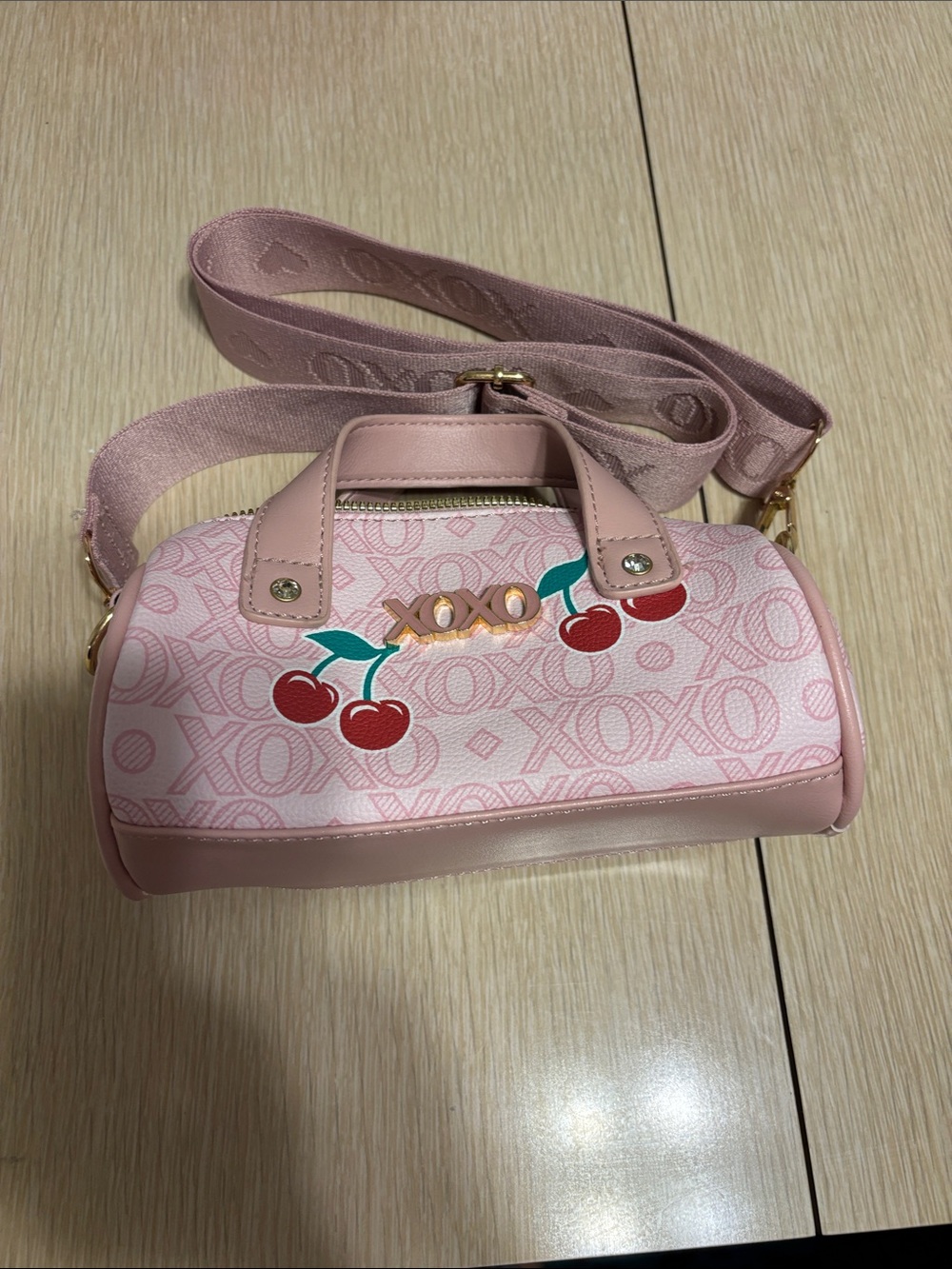 XOXO Pink Cherry Logo Mini Crossbody